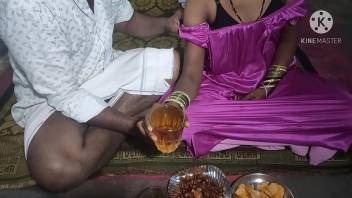Telugu wife Sex with after drinking beer